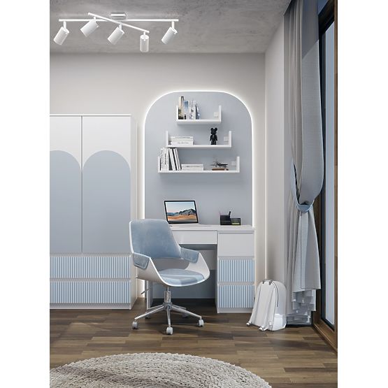 Biurko Mijas PRAWE ARTESO BLUE NIEBIESKI