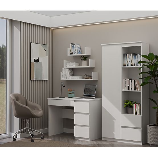 Psací stůl Mijas PRAVÝ BÍLÝ