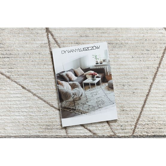 BLISS Z201Z128 koberec krémová / béžová - Rám, geometrický, moderní, strukturální