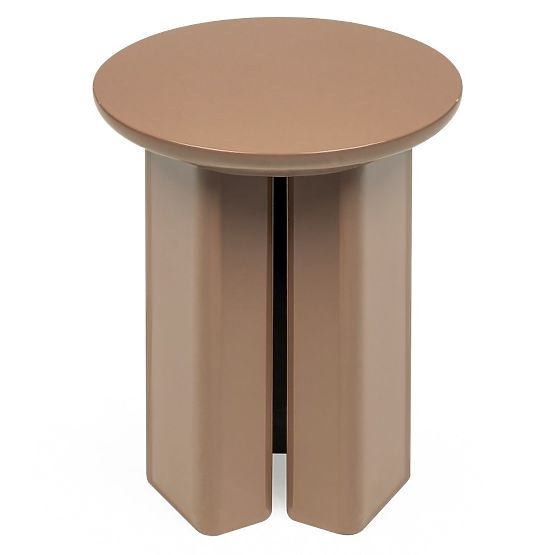 Boční stolek Brie 40 cm, světle hnědý, mocha, lesklý