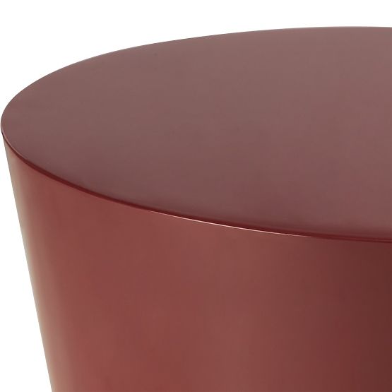Boční stolek Eclipso, 40 cm, bordovo-hnědý, lesklý
