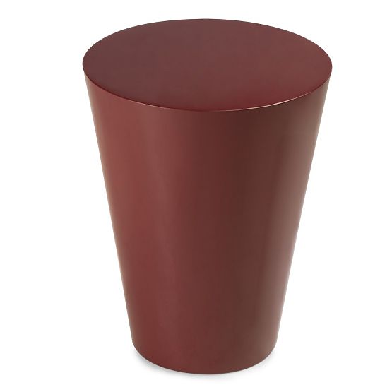 Boční stolek Eclipso, 40 cm, bordovo-hnědý, lesklý
