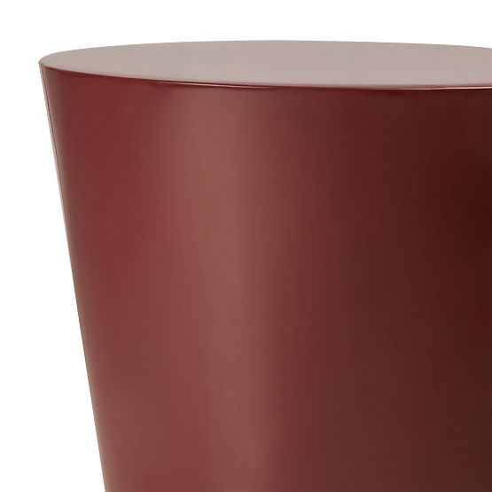 Boční stolek Eclipso, 40 cm, bordovo-hnědý, lesklý