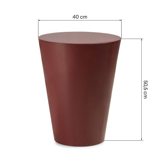 Boční stolek Eclipso, 40 cm, bordovo-hnědý, lesklý