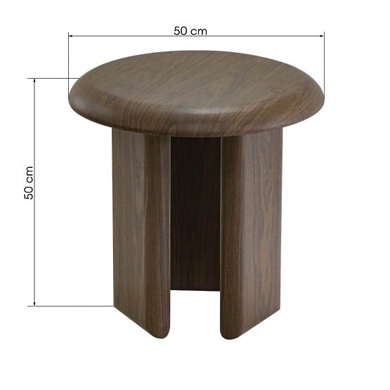 Boční stolek Keo 50 cm, tmavý ořech