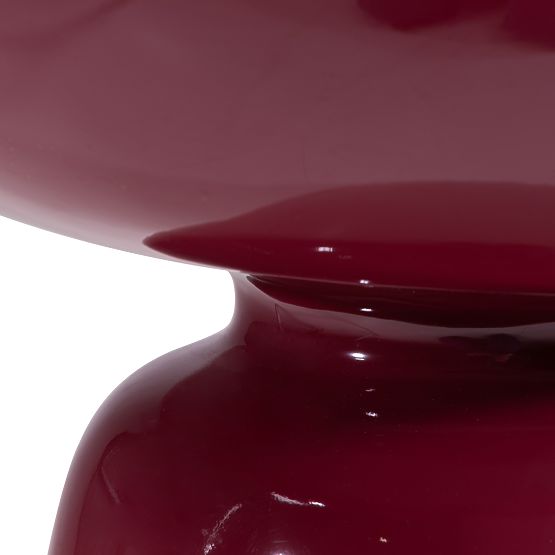 Boční stolek Logan 40 cm, burgund/třešeň, lesklý