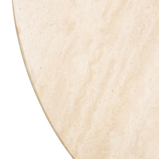 Boční stolek Medley 50 cm, kulatý, travertin/jasan