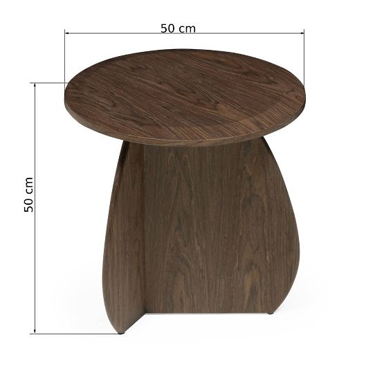 Boční stolek Noku 50 cm, tmavý ořech