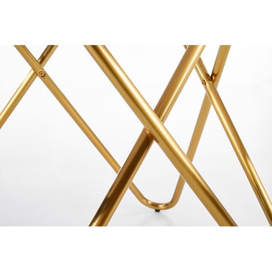 BONELLO stůl, deska - šedý mramor, nohy - zlaté (2p=1ks)