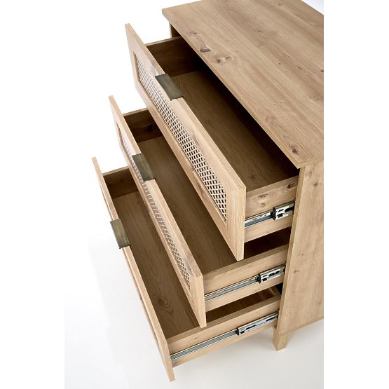 BORNEO KM-2 komoda dub artisan/černá 