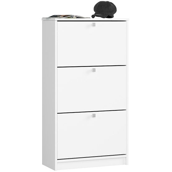 BOTNÍK 3 VÝKLOPNÉ DVEŘE 60 cm BÍLÝ