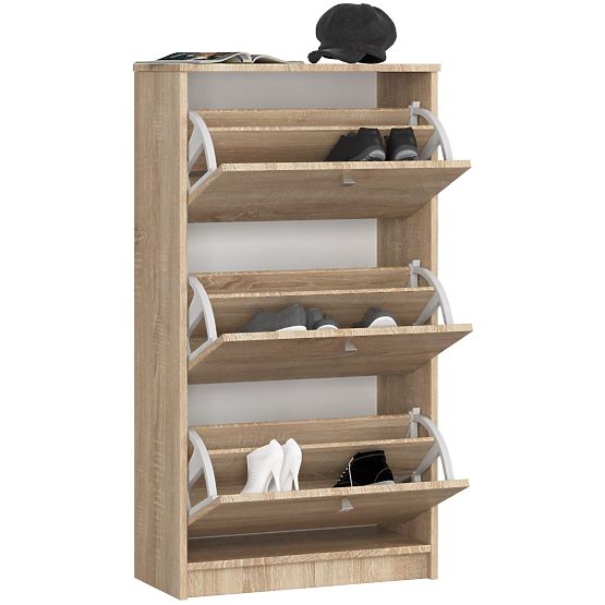BOTNÍK 3 VÝKLOPNÉ DVEŘE 60 cm DUB SONOMA