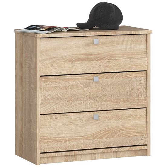 Botník MINI 3 výklopné dveře 60 cm - dub sonoma