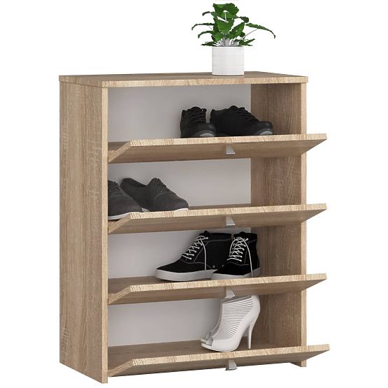 Botník RUBIN 4 výklopné dveře 66 cm - dub sonoma
