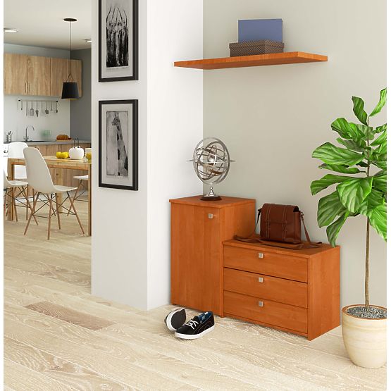 Botník S16 s komodou 3 výklopné dveře - olše