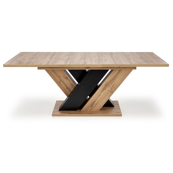 BRANDON rozkládací stůl 160-200/90 cm dub wotan/černý