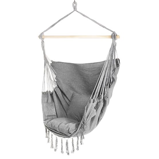 Brazilská houpací židle BAHIO šedá