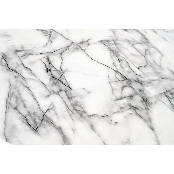 BRODWAY stůl deska - bílý mramor, noha - černá 