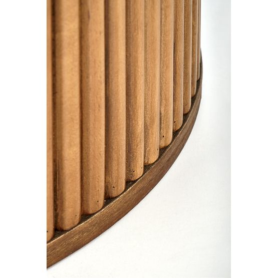 BRUNO kulatý stůl, bílý mramor / ořechový (2p=1ks)