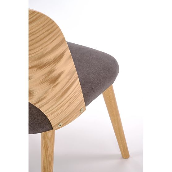 CADIZ židle přírodní dub / šedá (1p=2ks)