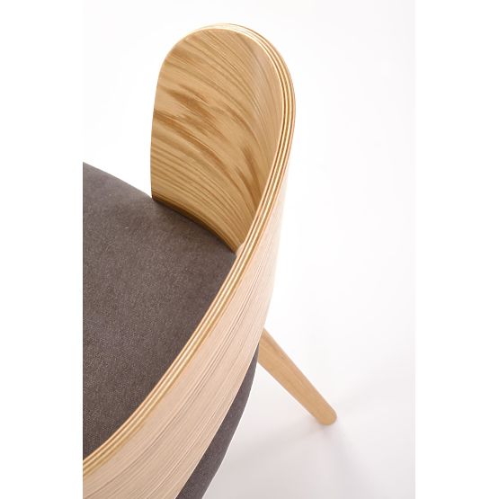 CADIZ židle přírodní dub / šedá (1p=2ks)