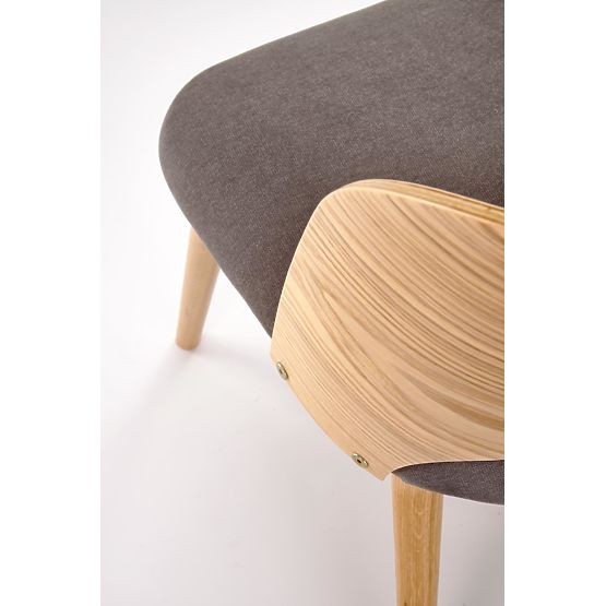 CADIZ židle přírodní dub / šedá (1p=2ks)