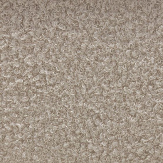 Čalouněná lavice Loppo světle béžová, boucle, Ořech Wisconsin