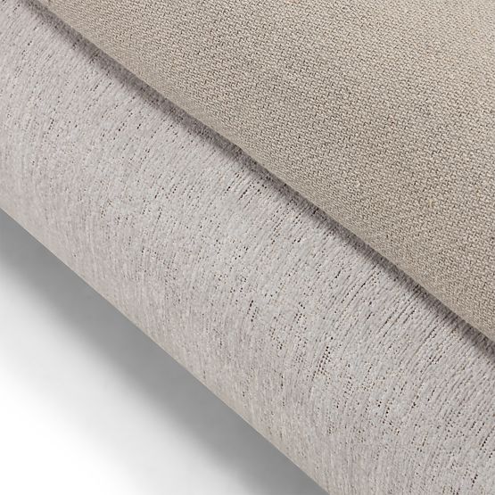 Čalouněná postel Bowee 160x200 cm, se stelažem, světle béžová, nožky koule