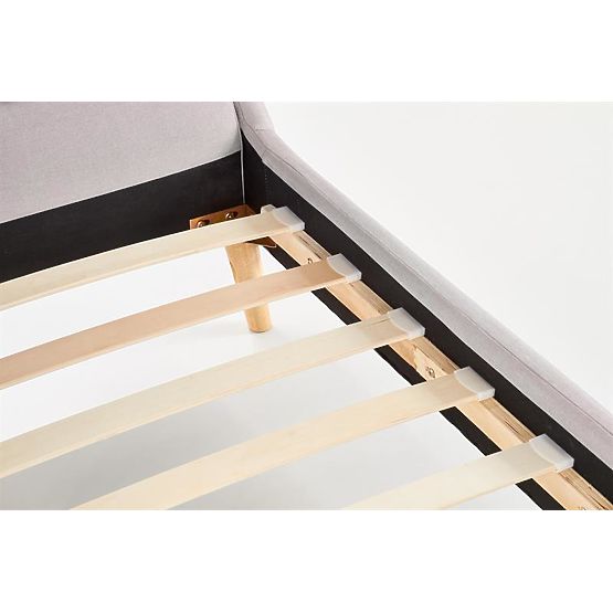 Čalouněná postel ELANDA 160 x 200 cm - Světle šedá