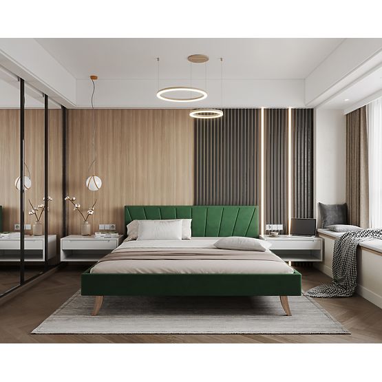 Čalouněná postel HEAVEN 120 x 200 cm - Zelená