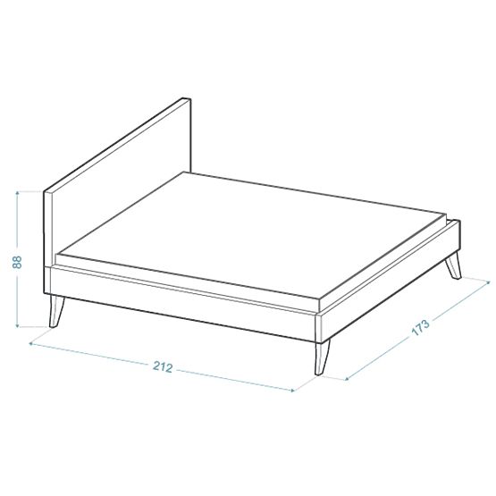 Čalouněná postel HEAVEN 160 x 200 cm - Šedá