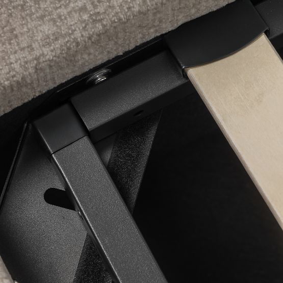 Čalouněná postel Luno 160x200 cm, s roštem a úložným prostorem, světle béžová, zaoblená