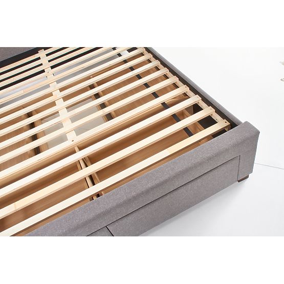 Čalouněná postel MODENA 140 cm s šuplíky šedá (6p=1ks)