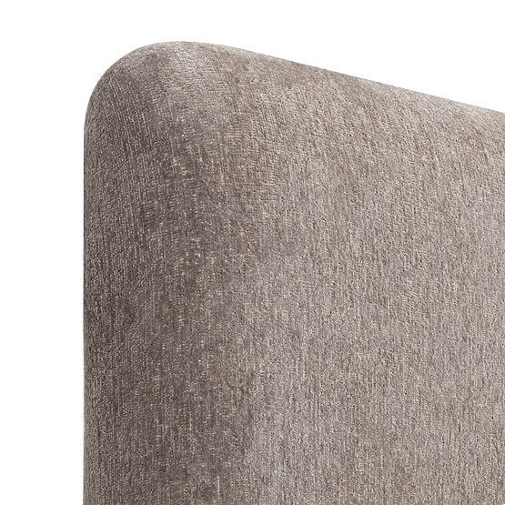 Čalouněná postel Rolly 160x200 cm, s roštem, zaoblená, hnědá