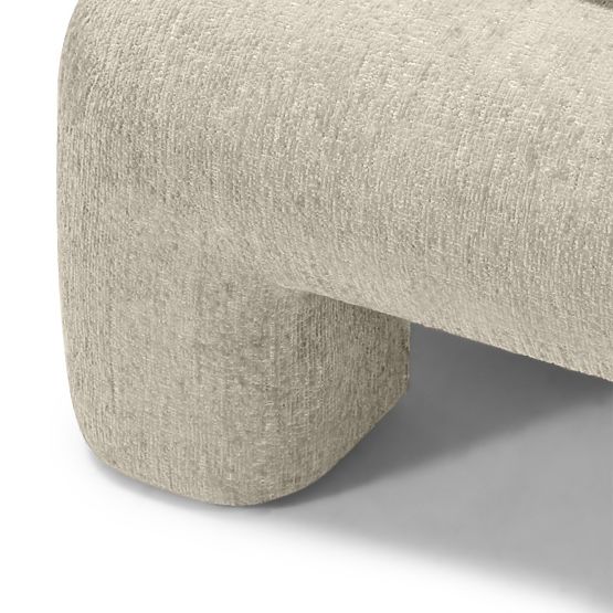 Čalouněná postel Rolly 160x200 cm, s roštem, zaoblená, světle šedá