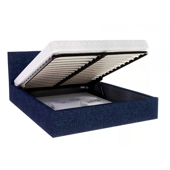 Čalouněná postel TULSA 180 x 200 cm - Tmavě modrá