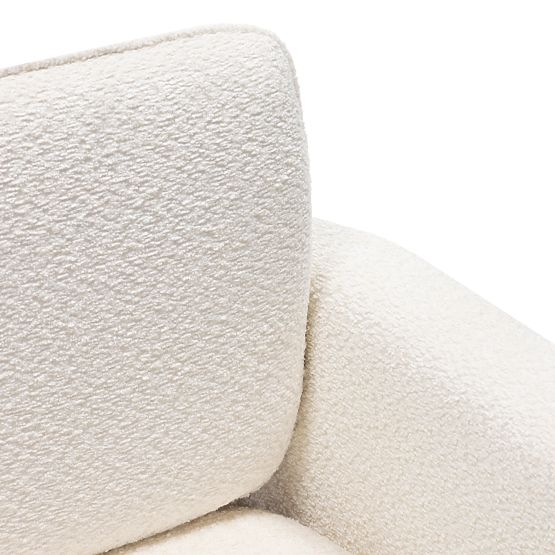 Čalouněná židle Campat bílá, zaoblená