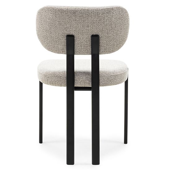 Čalouněná židle Flare, béžová/černé nohy