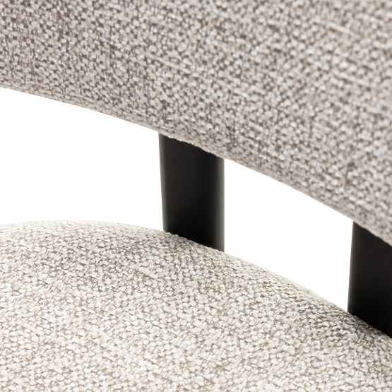 Čalouněná židle Flare, béžová/černé nohy