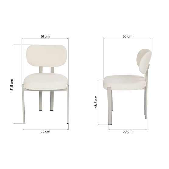 Čalouněná židle Flare, krémová/béžová