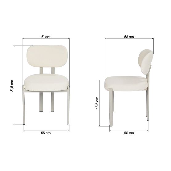 Čalouněná židle Flare, krémová/béžová