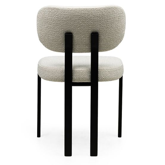 Čalouněná židle Flare, světle béžová/černé nohy