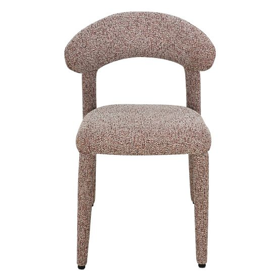 Čalouněná židle Hiroki, béžovo-bordó melír