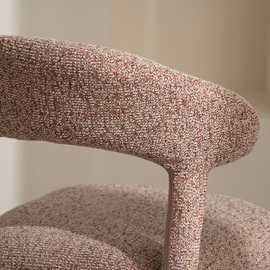 Čalouněná židle Hiroki, béžovo-bordó melír