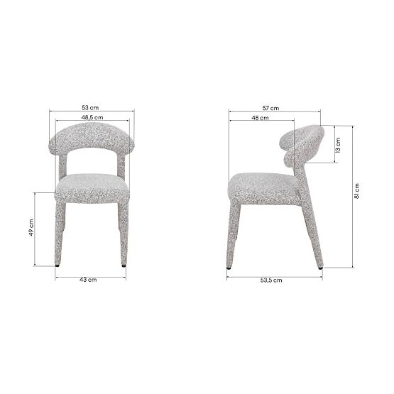 Čalouněná židle Hiroki, béžovošedý melír