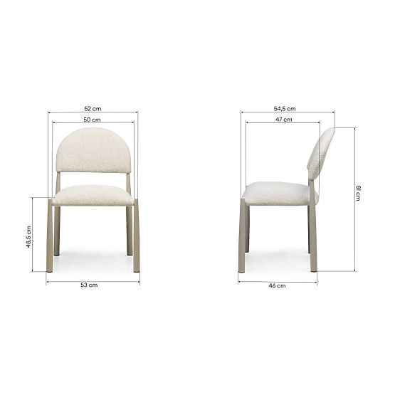 Čalouněná židle Maze béžovošedá