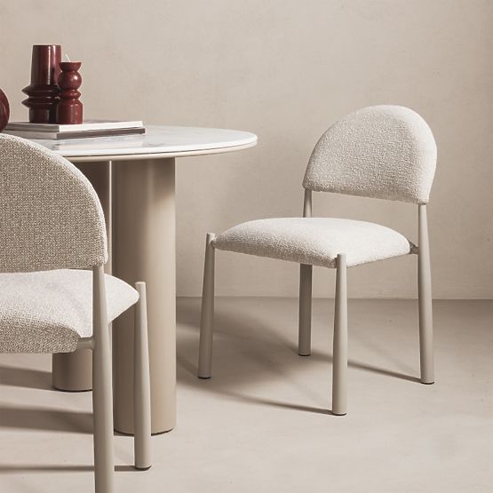 Čalouněná židle Maze béžovošedá