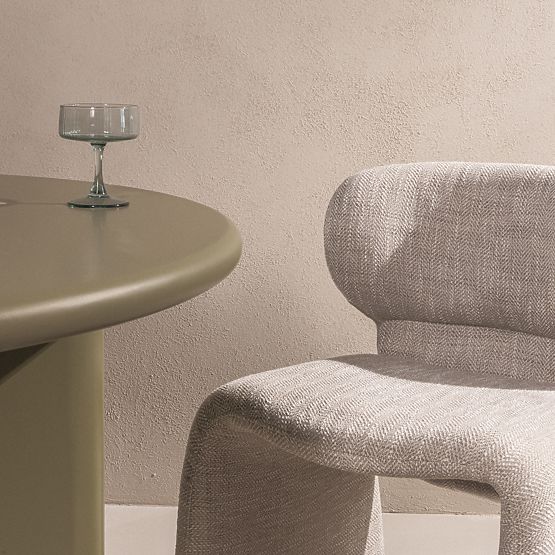 Čalouněná židle Nabila, béžovošedá