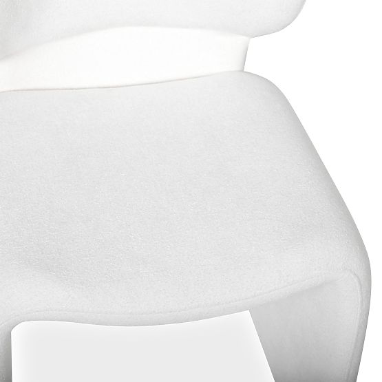 Čalouněná židle Nabila, bílá, boucle