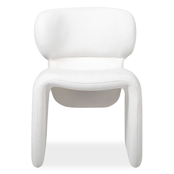 Čalouněná židle Nabila, bílá, boucle